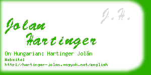 jolan hartinger business card